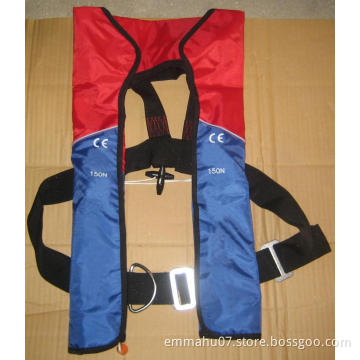 Marine co2 gas 150N inflatable life jackets with light